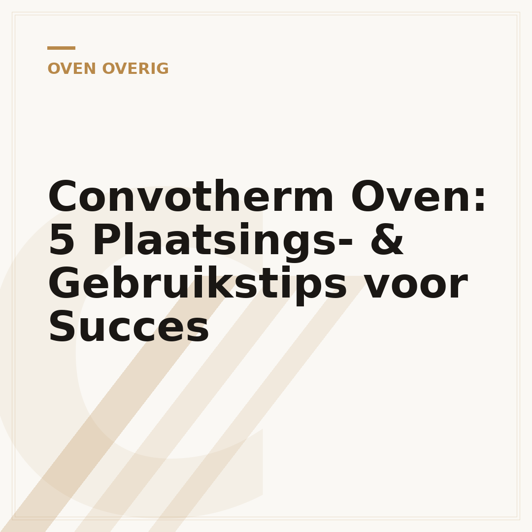 Convotherm Oven: 5 Plaatsings- & Gebruikstips voor Succes