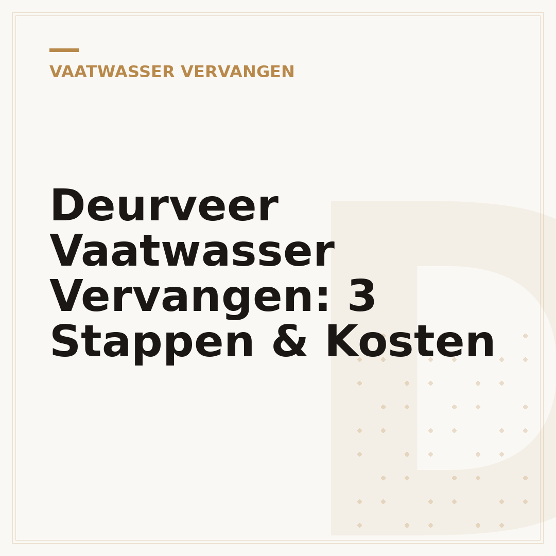 Deurveer Vaatwasser Vervangen: 3 Stappen & Kosten