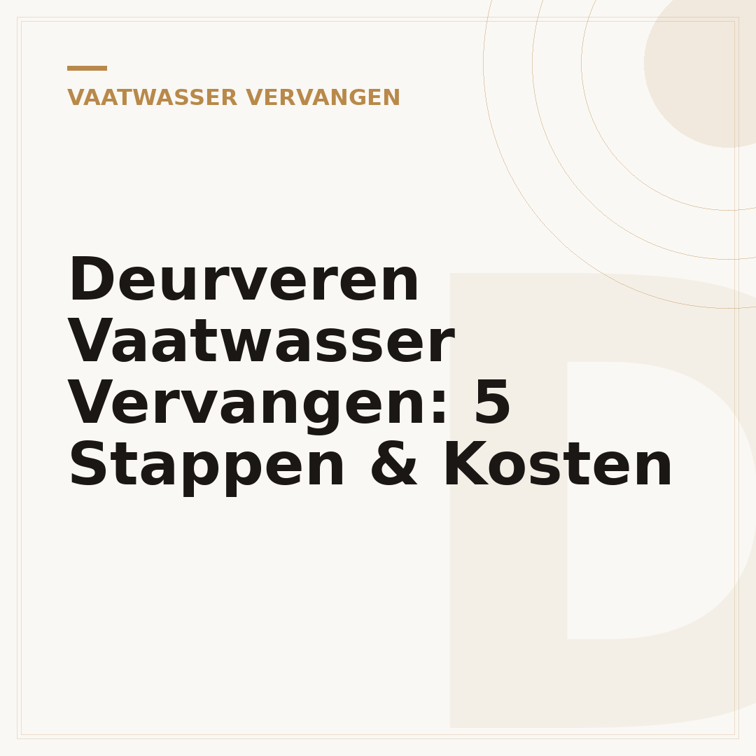 Deurveren Vaatwasser Vervangen: 5 Stappen & Kosten