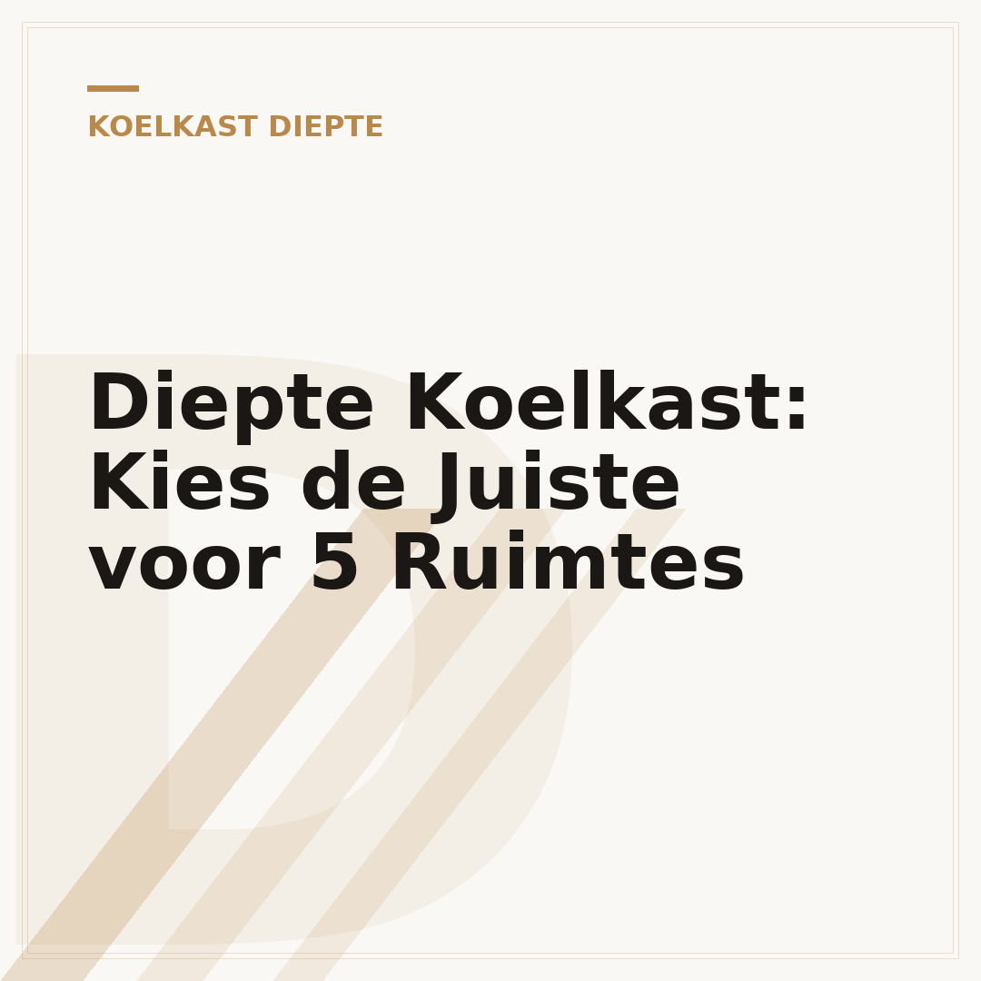 Diepte Koelkast: Kies de Juiste voor 5 Ruimtes