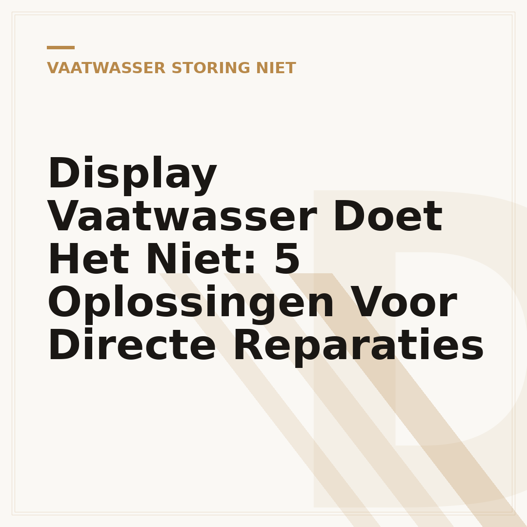 Display Vaatwasser Doet Het Niet: 5 Oplossingen Voor Directe Reparaties