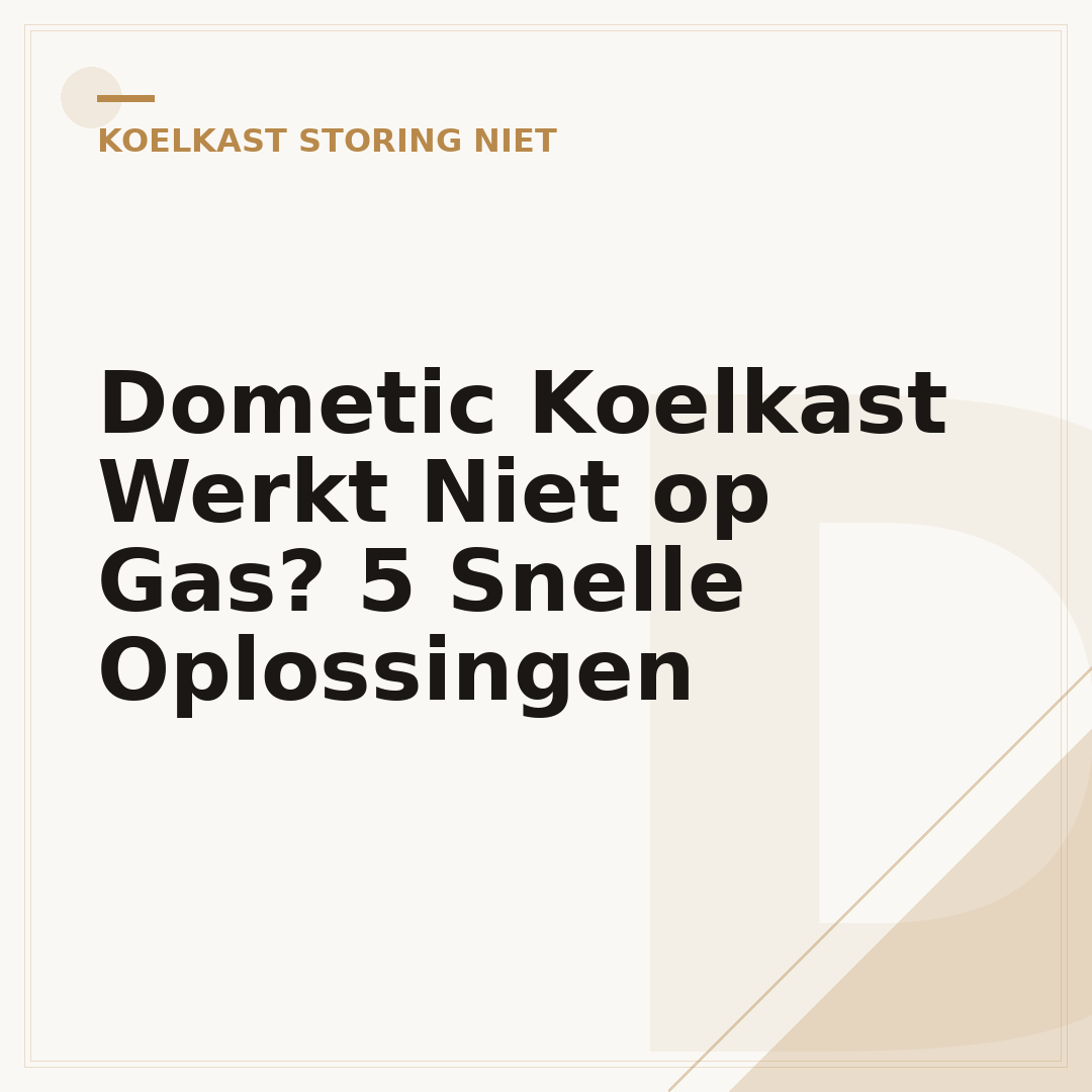 Dometic Koelkast Werkt Niet op Gas? 5 Snelle Oplossingen