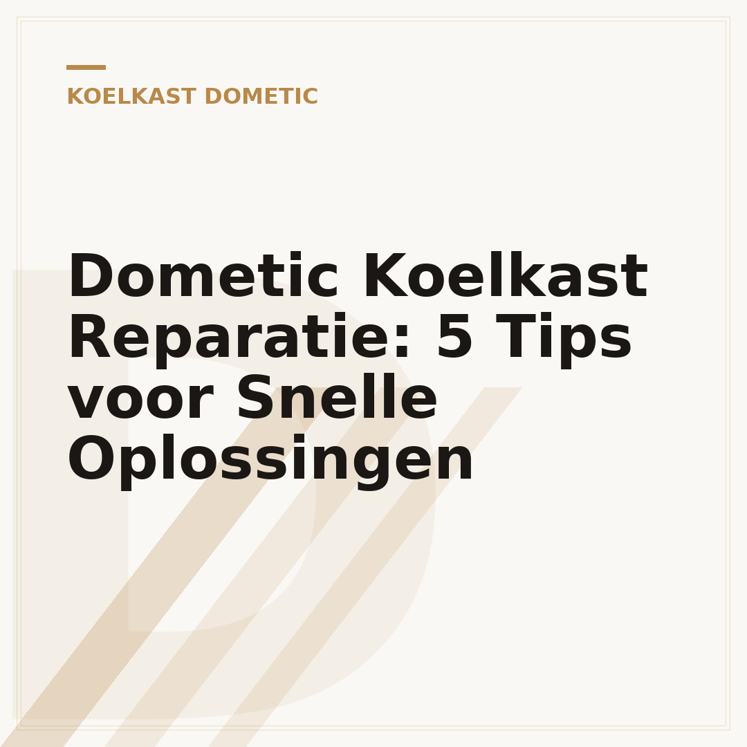 Dometic Koelkast Reparatie: 5 Tips voor Snelle Oplossingen