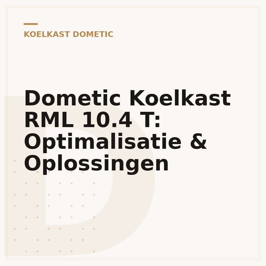 Dometic Koelkast RML 10.4 T: Optimalisatie & Oplossingen