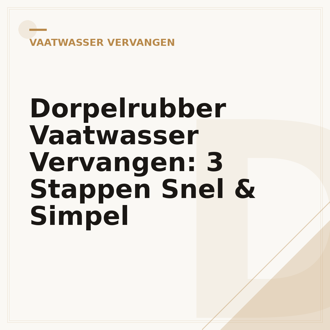 Dorpelrubber Vaatwasser Vervangen: 3 Stappen Snel & Simpel