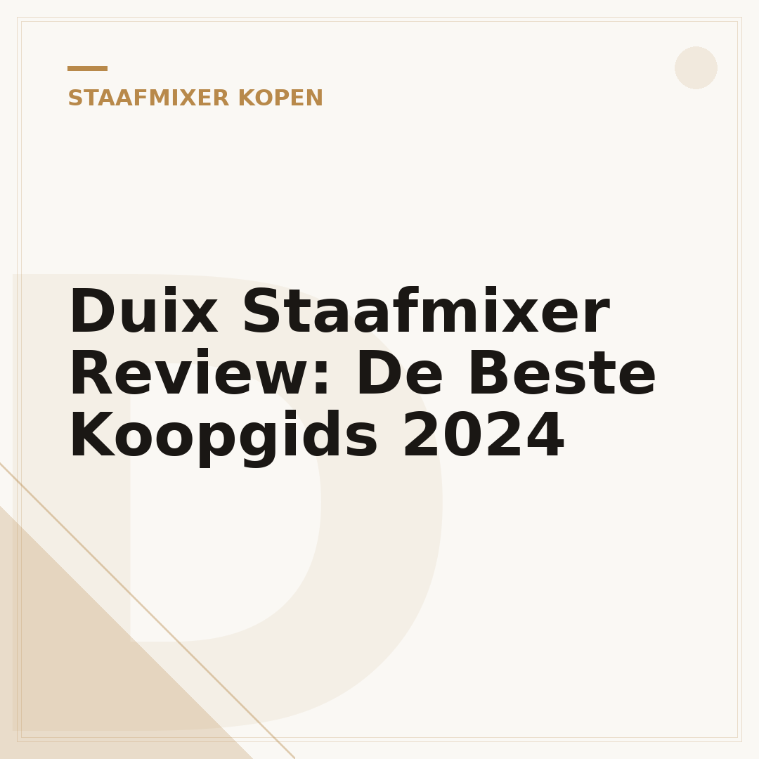 Duix Staafmixer Review: De Beste Koopgids 2024