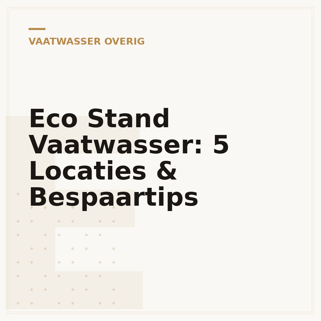 Eco Stand Vaatwasser: 5 Locaties & Bespaartips