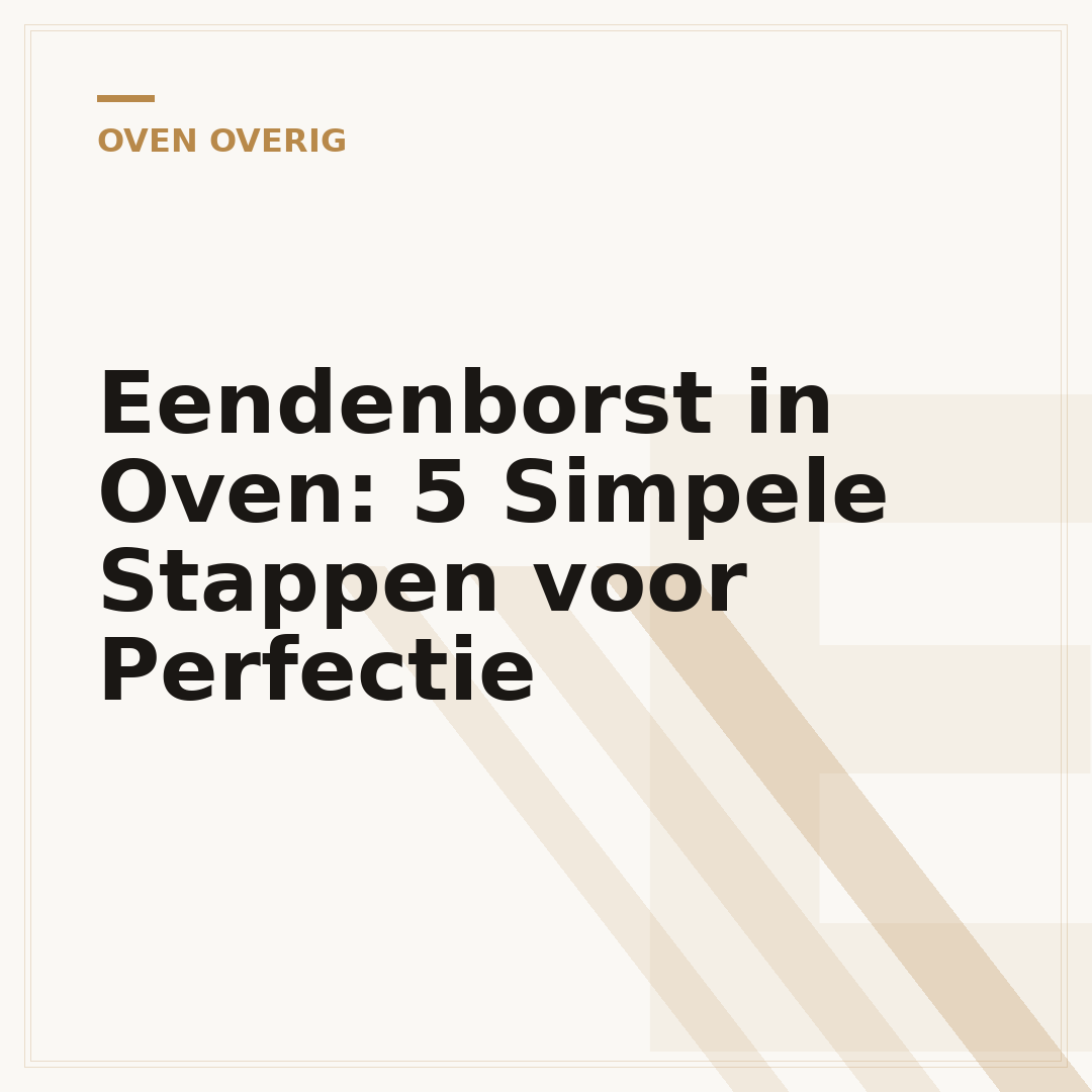 Eendenborst in Oven: 5 Simpele Stappen voor Perfectie