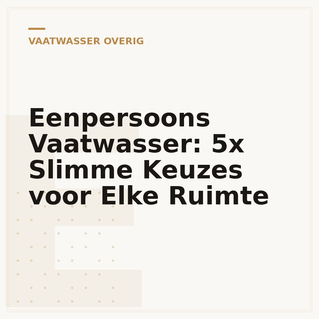 Eenpersoons Vaatwasser: 5x Slimme Keuzes voor Elke Ruimte