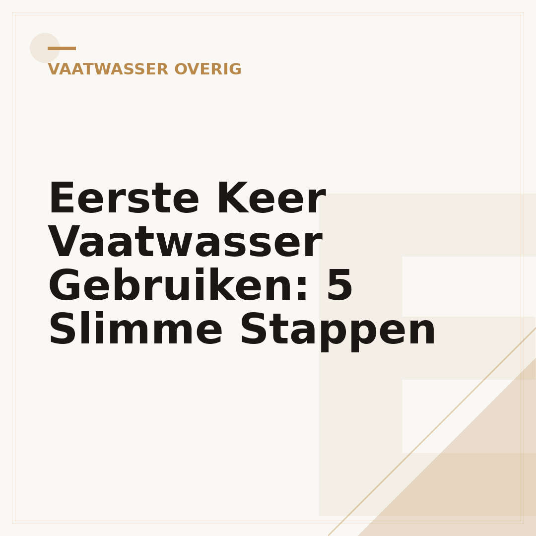 Eerste Keer Vaatwasser Gebruiken: 5 Slimme Stappen