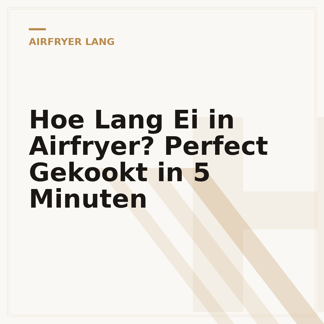 Hoe Lang Ei in Airfryer? Perfect Gekookt in 5 Minuten