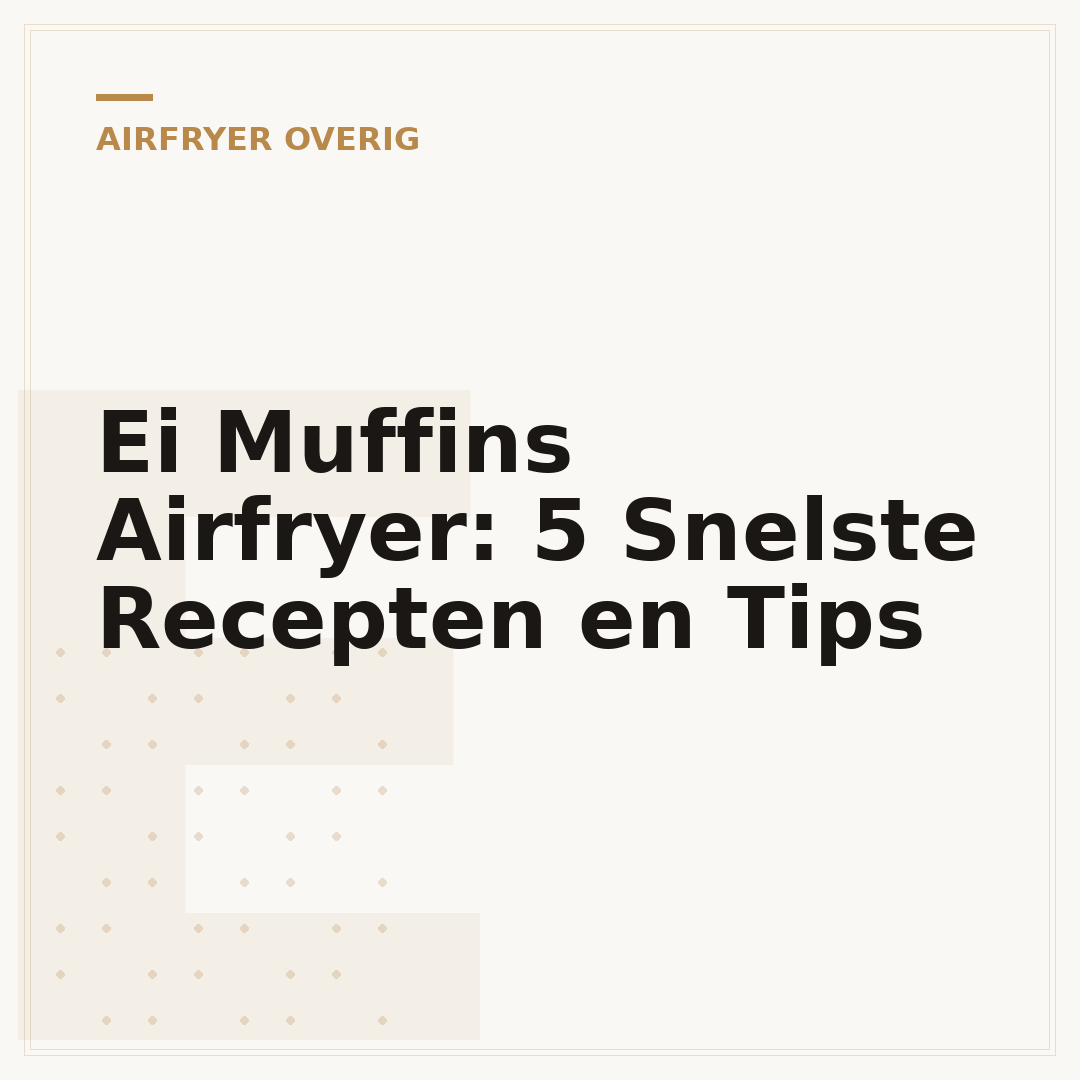 Ei Muffins Airfryer: 5 Snelste Recepten en Tips