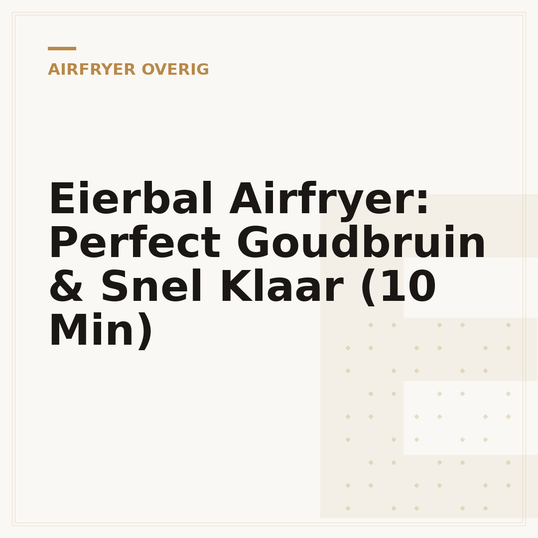 Eierbal Airfryer: Perfect Goudbruin & Snel Klaar (10 Min)