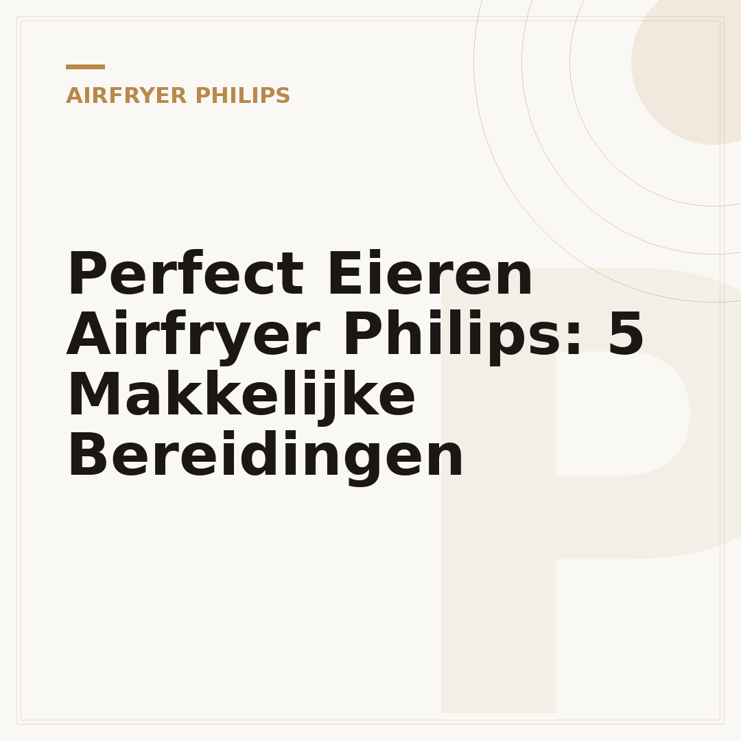 Perfect Eieren Airfryer Philips: 5 Makkelijke Bereidingen