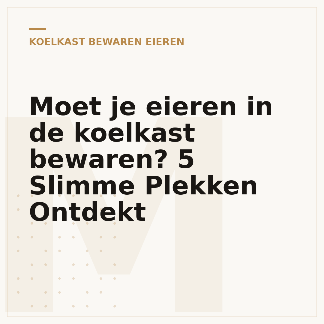 Moet je eieren in de koelkast bewaren? 5 Slimme Plekken Ontdekt