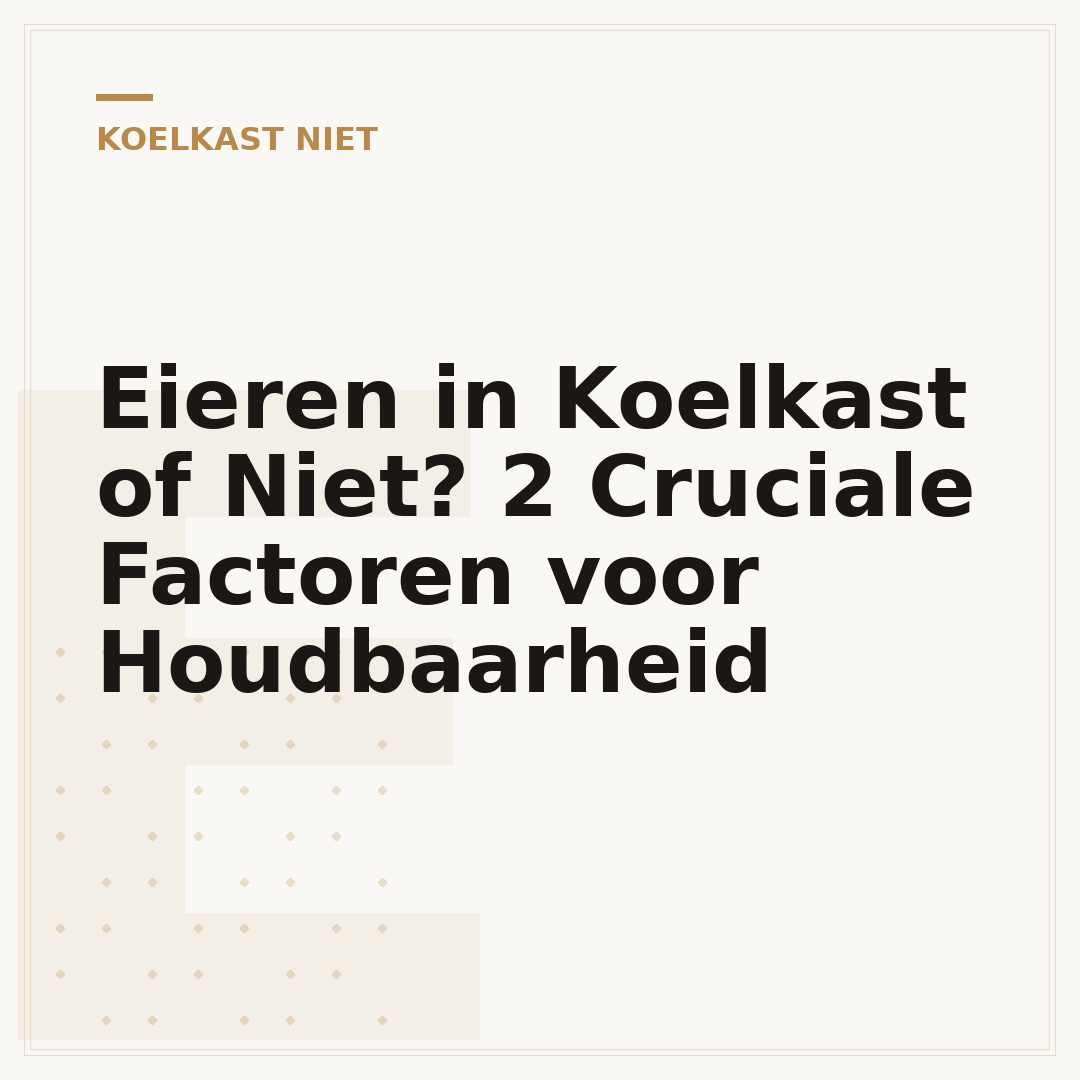 Eieren in Koelkast of Niet? 2 Cruciale Factoren voor Houdbaarheid