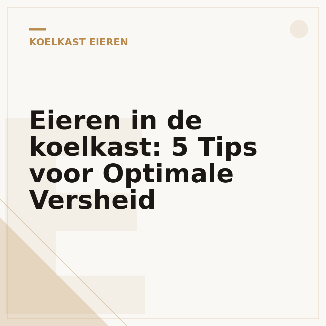 Eieren in de koelkast: 5 Tips voor Optimale Versheid