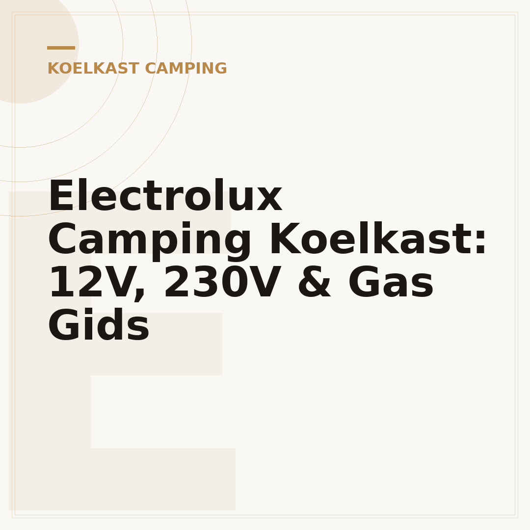 Electrolux Camping Koelkast: 12V, 230V & Gas Gids