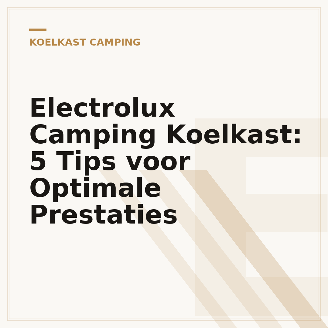 Electrolux Camping Koelkast: 5 Tips voor Optimale Prestaties