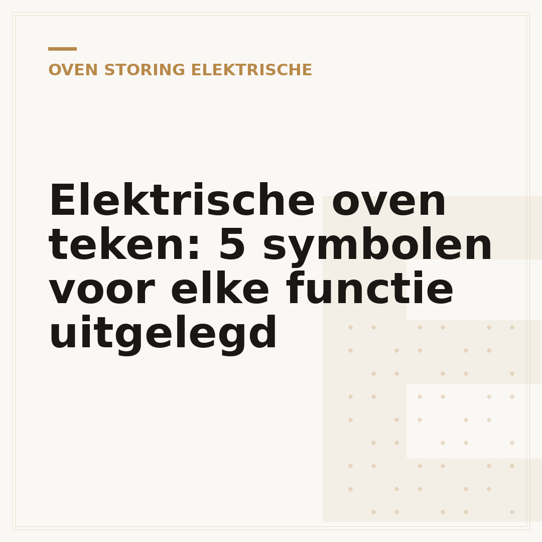 Elektrische oven teken: 5 symbolen voor elke functie uitgelegd