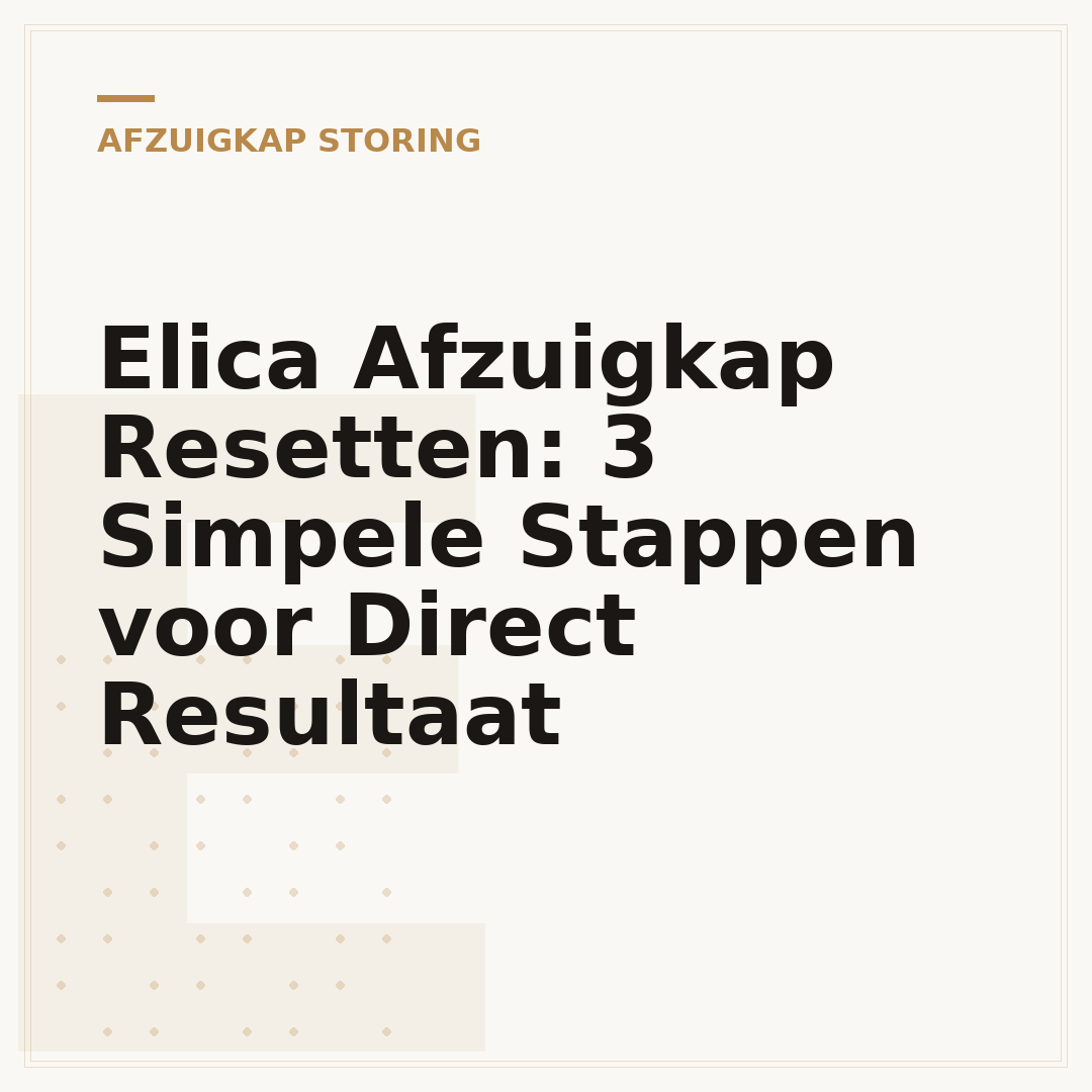 Elica Afzuigkap Resetten: 3 Simpele Stappen voor Direct Resultaat