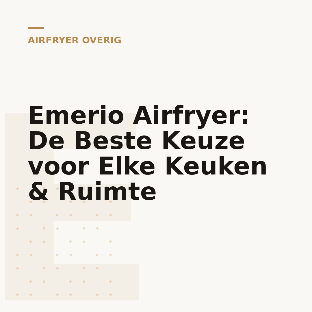 Emerio Airfryer: De Beste Keuze voor Elke Keuken & Ruimte