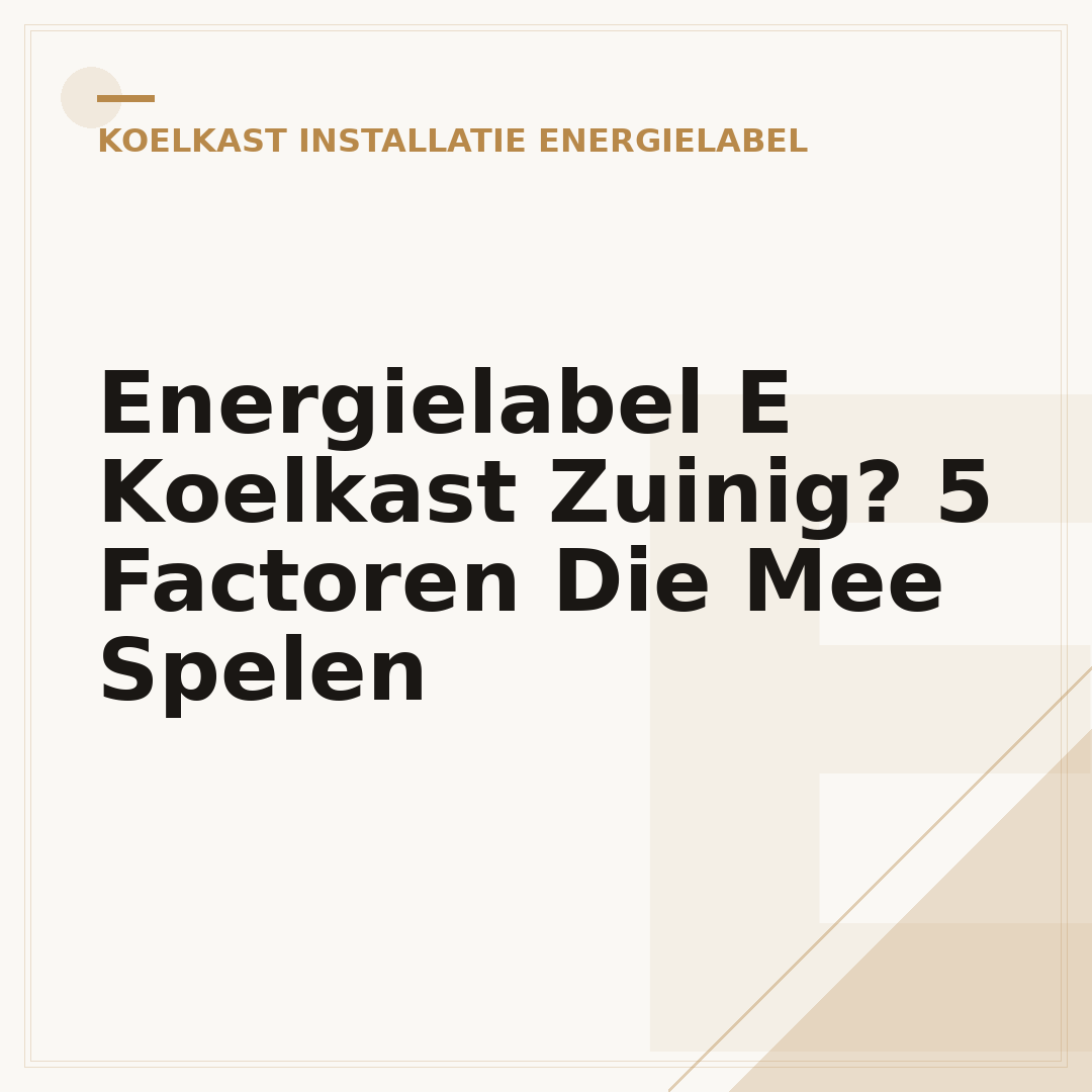 Energielabel E Koelkast Zuinig? 5 Factoren Die Mee Spelen