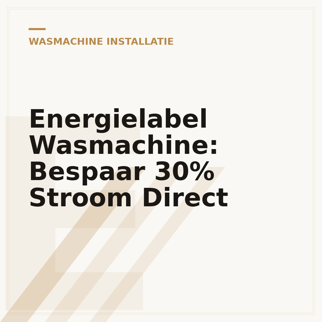 Energielabel Wasmachine: Bespaar 30% Stroom Direct