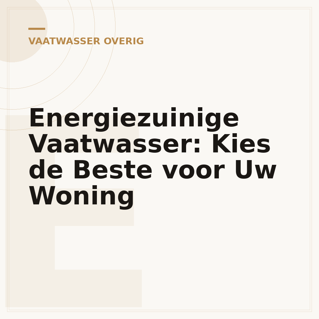 Energiezuinige Vaatwasser: Kies de Beste voor Uw Woning