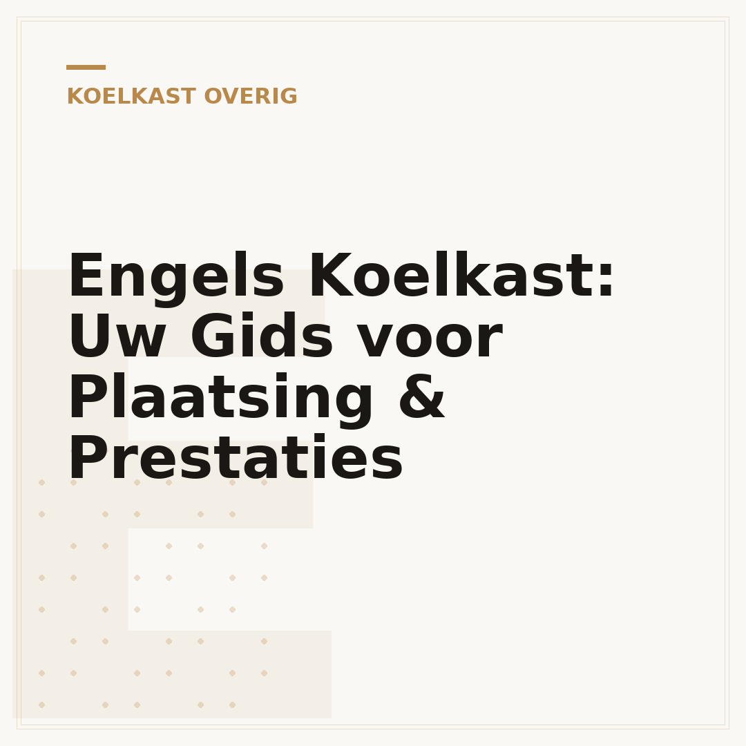 Engels Koelkast: Uw Gids voor Plaatsing & Prestaties