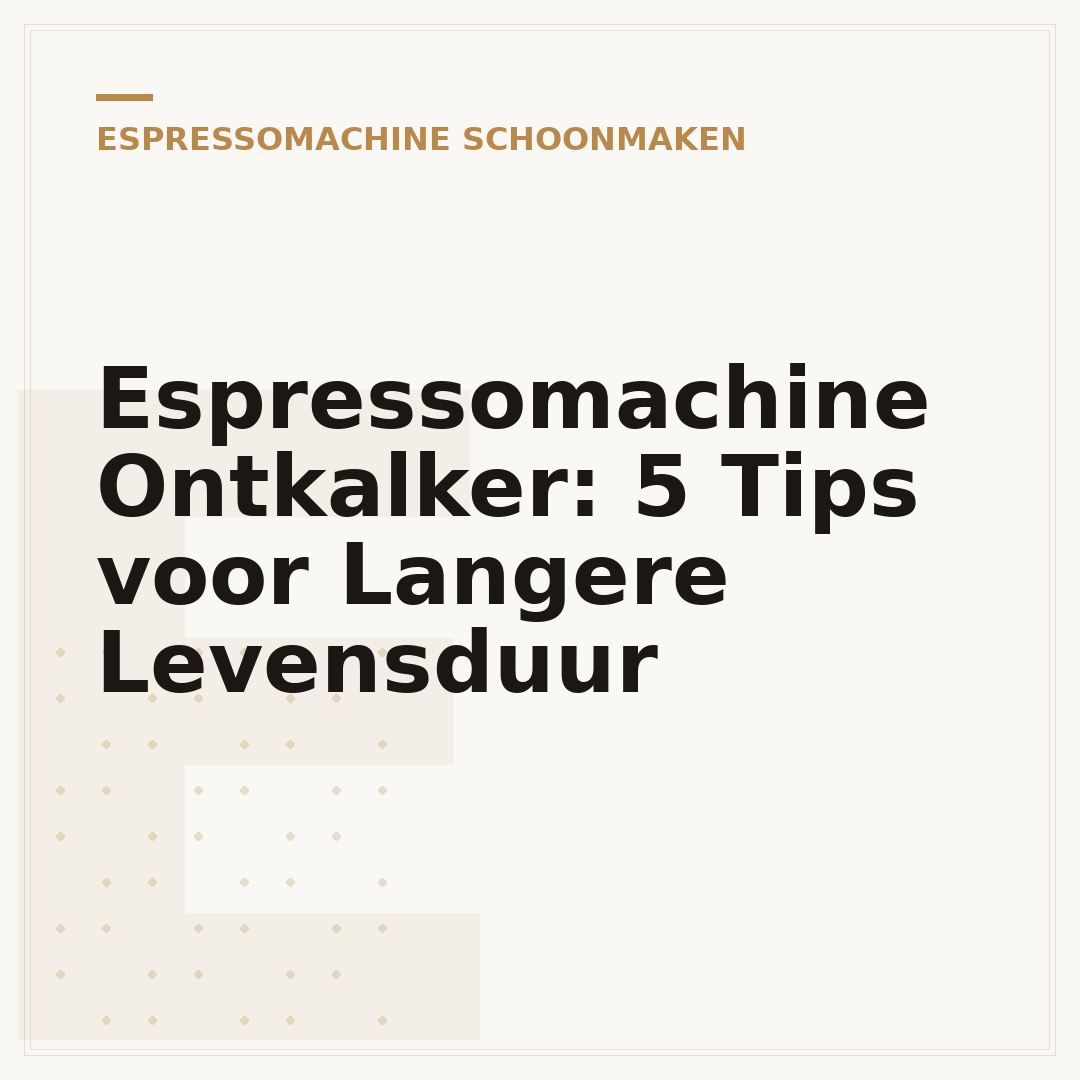 Espressomachine Ontkalker: 5 Tips voor Langere Levensduur