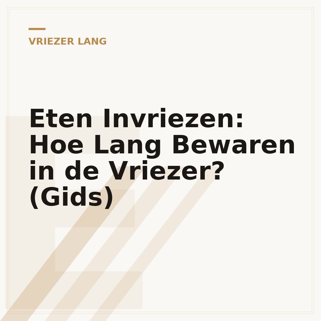 Eten Invriezen: Hoe Lang Bewaren in de Vriezer? (Gids)