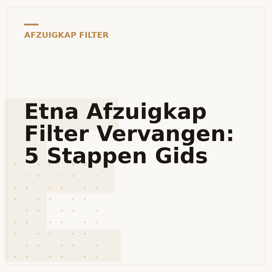 Etna Afzuigkap Filter Vervangen: 5 Stappen Gids