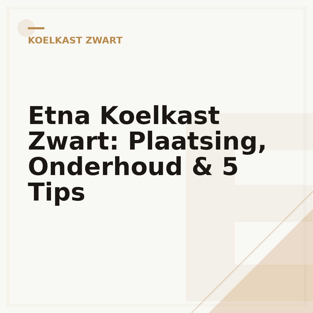 Etna Koelkast Zwart: Plaatsing, Onderhoud & 5 Tips