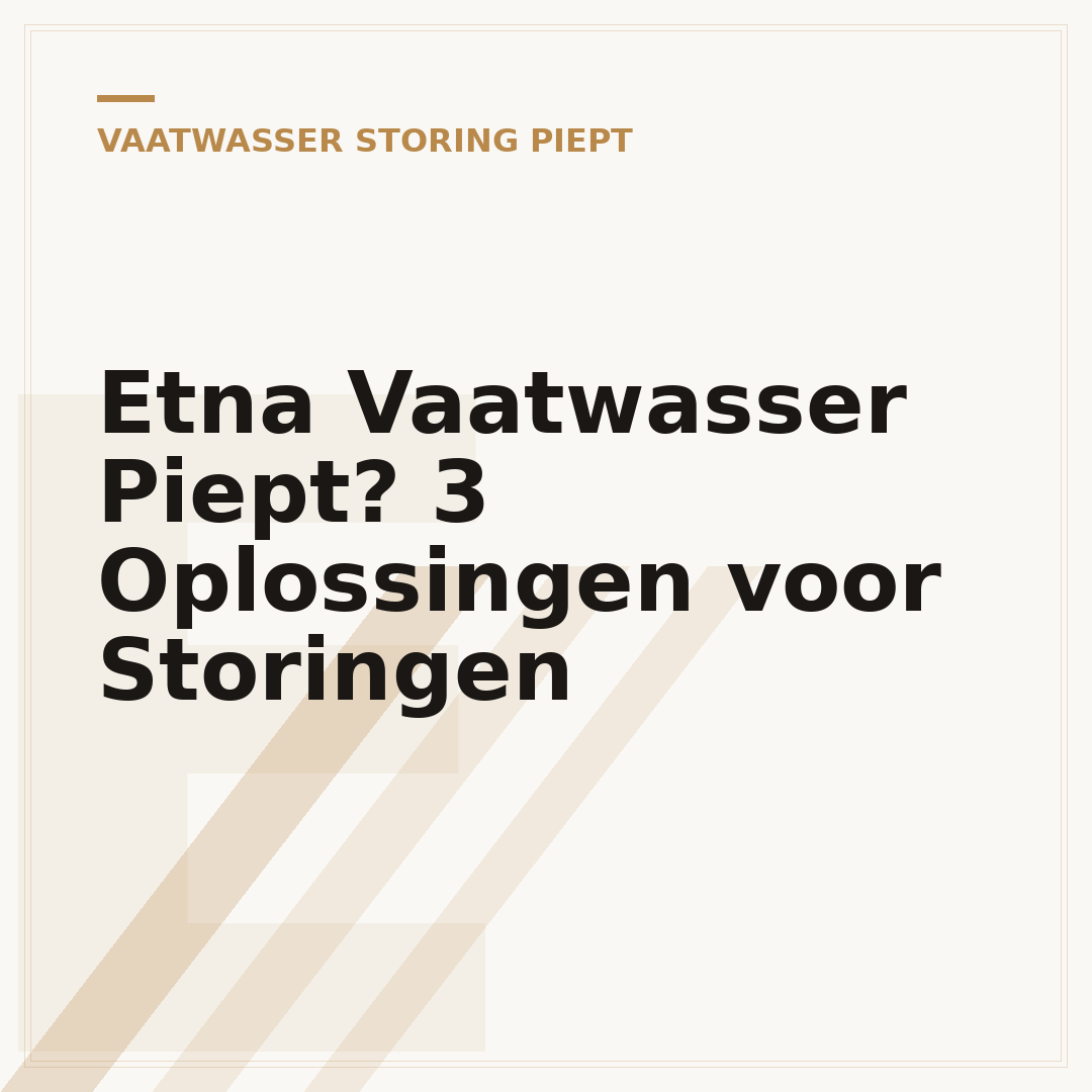 Etna Vaatwasser Piept? 3 Oplossingen voor Storingen