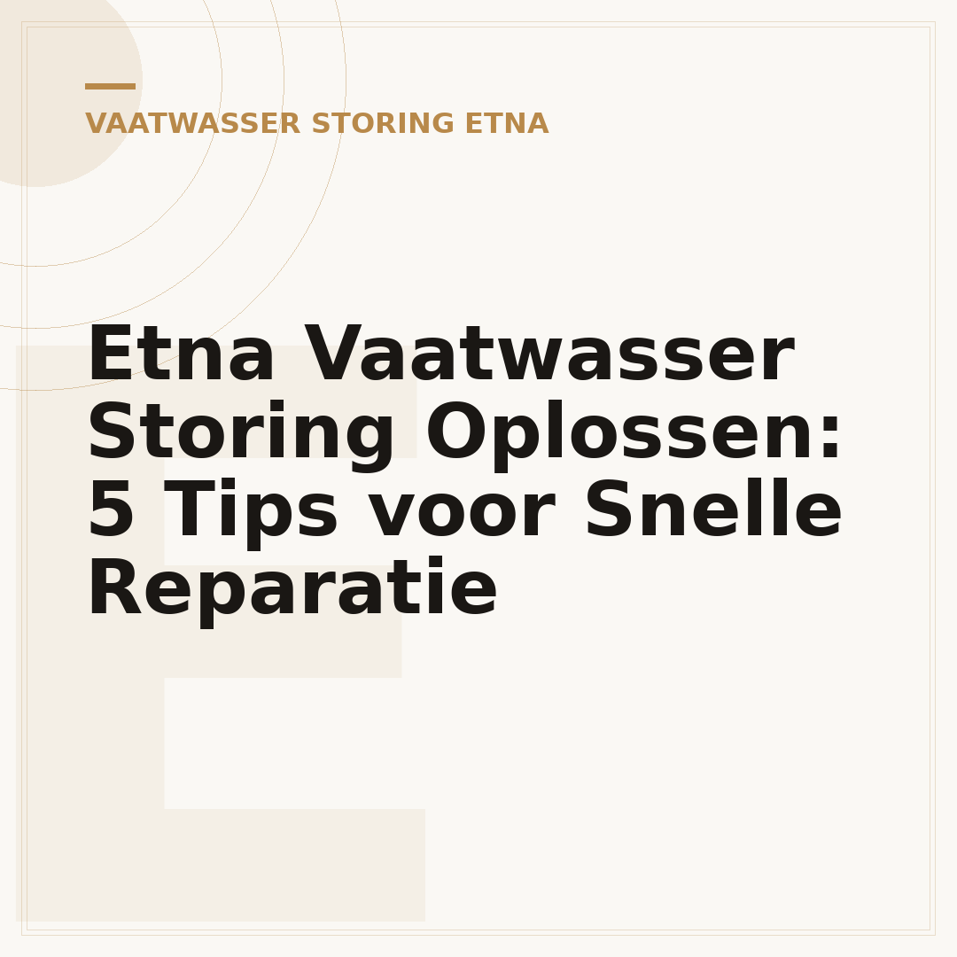 Etna Vaatwasser Storing Oplossen: 5 Tips voor Snelle Reparatie