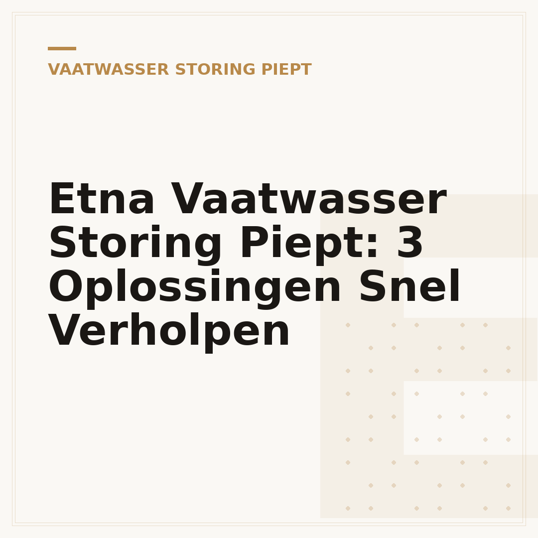 Etna Vaatwasser Storing Piept: 3 Oplossingen Snel Verholpen