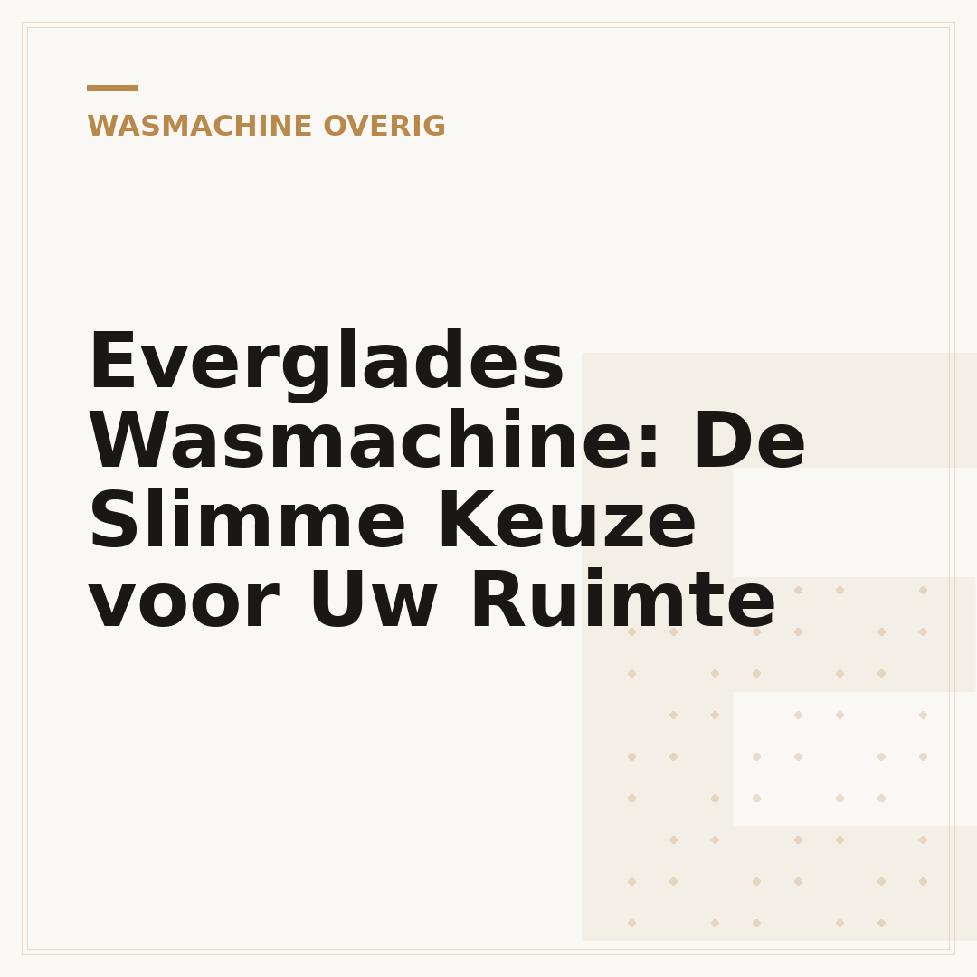 Everglades Wasmachine: De Slimme Keuze voor Uw Ruimte