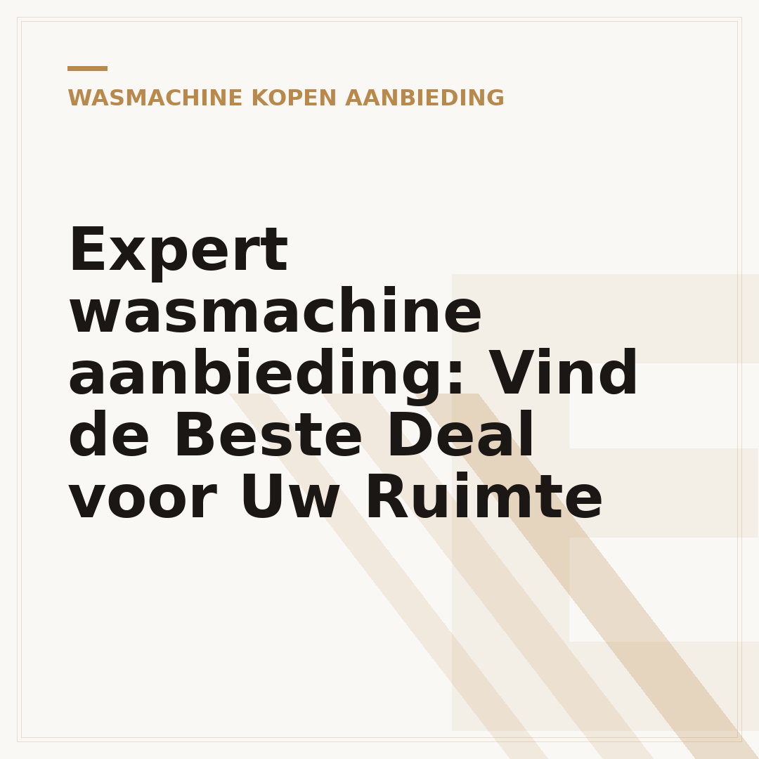 Expert wasmachine aanbieding: Vind de Beste Deal voor Uw Ruimte