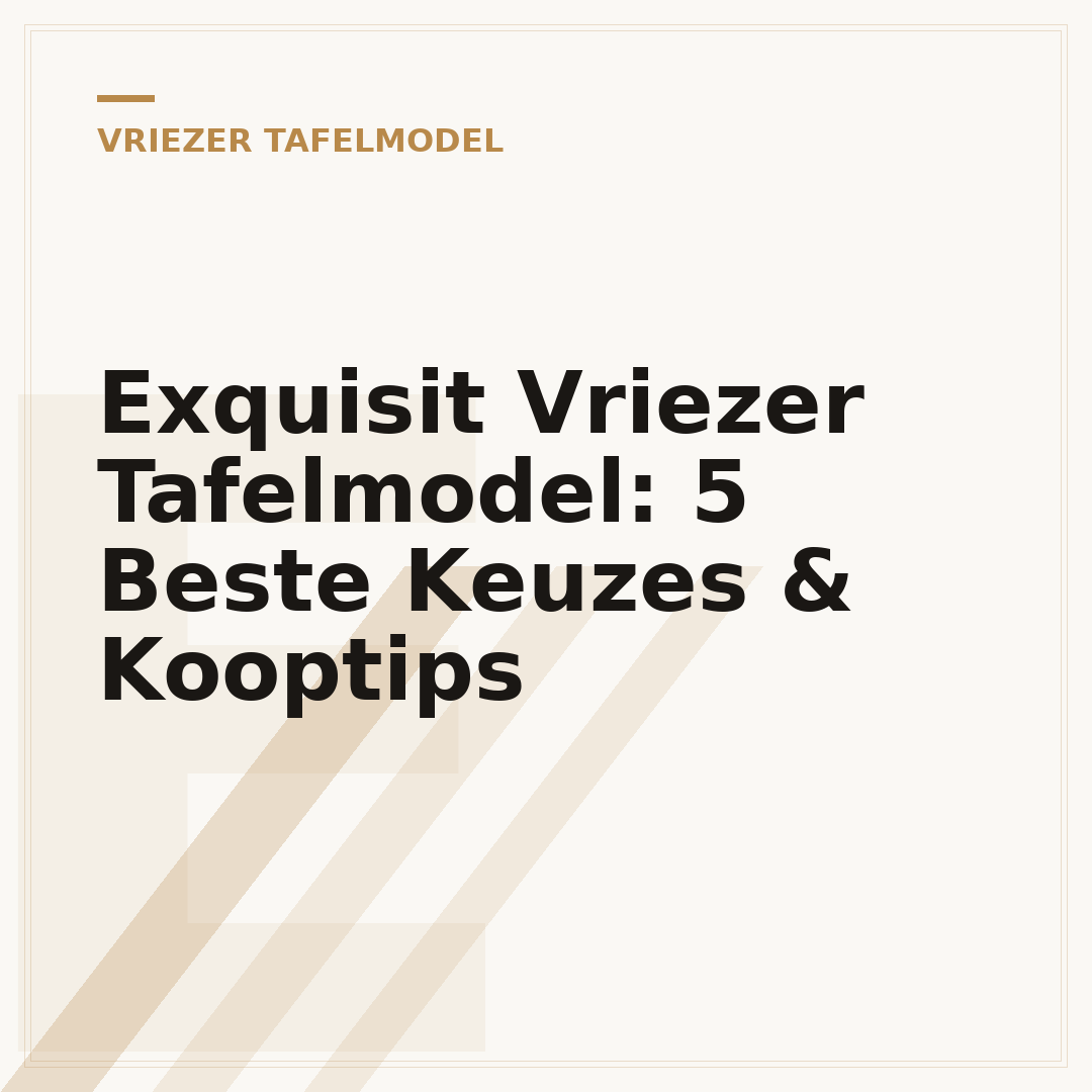 Exquisit Vriezer Tafelmodel: 5 Beste Keuzes & Kooptips