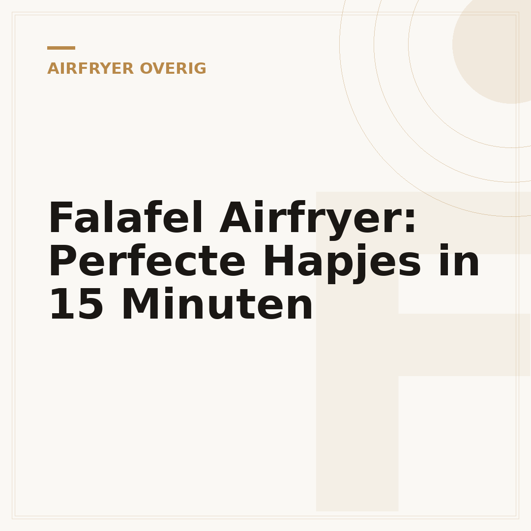 Falafel Airfryer: Perfecte Hapjes in 15 Minuten