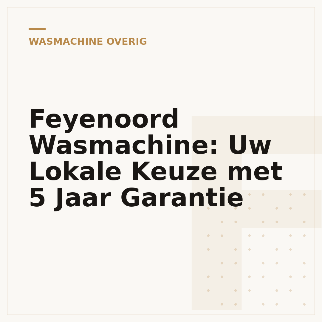Feyenoord Wasmachine: Uw Lokale Keuze met 5 Jaar Garantie