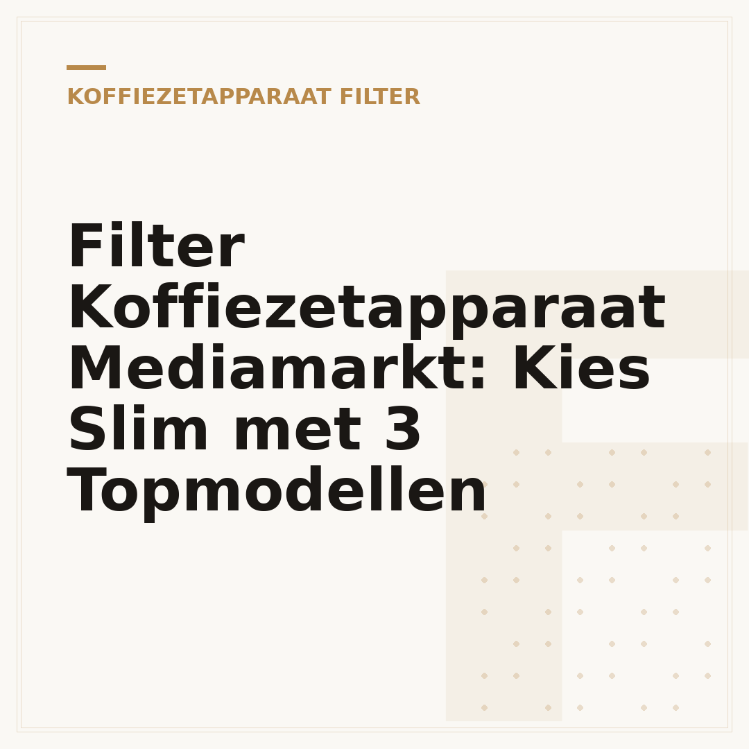 Filter Koffiezetapparaat Mediamarkt: Kies Slim met 3 Topmodellen
