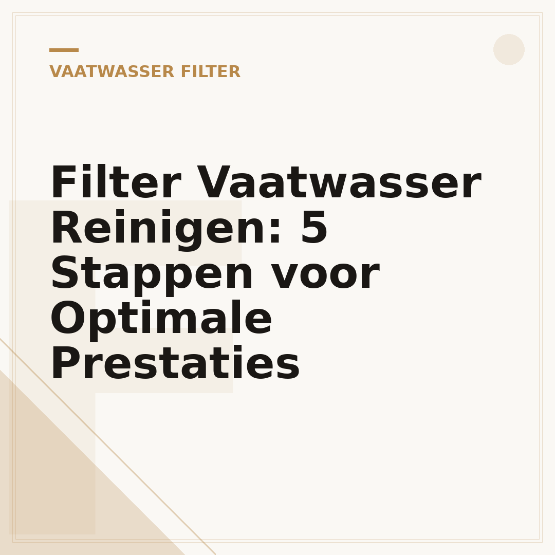 Filter Vaatwasser Reinigen: 5 Stappen voor Optimale Prestaties
