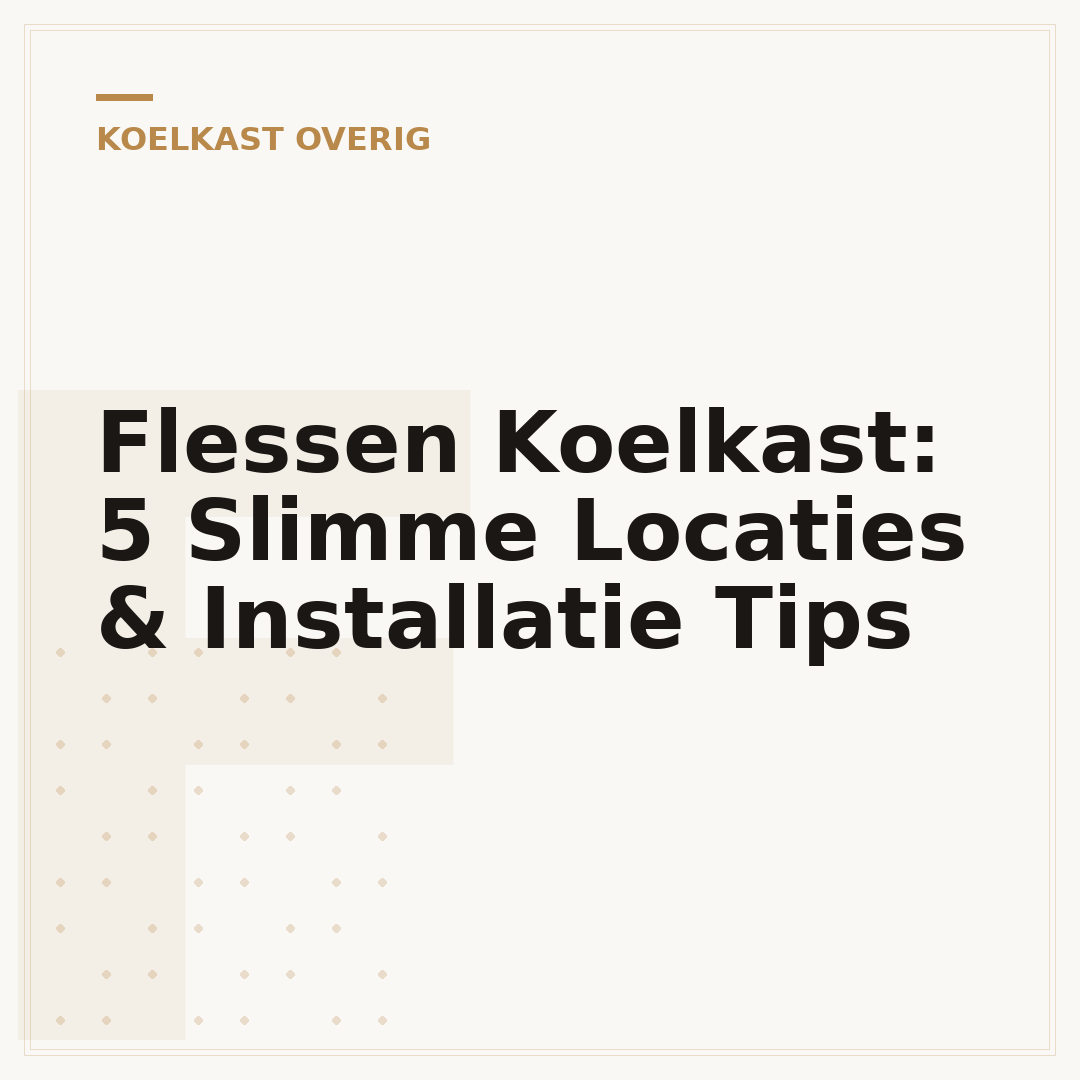 Flessen Koelkast: 5 Slimme Locaties & Installatie Tips