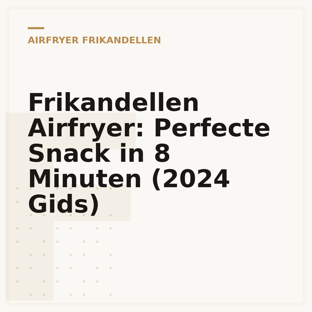 Frikandellen Airfryer: Perfecte Snack in 8 Minuten (2024 Gids)
