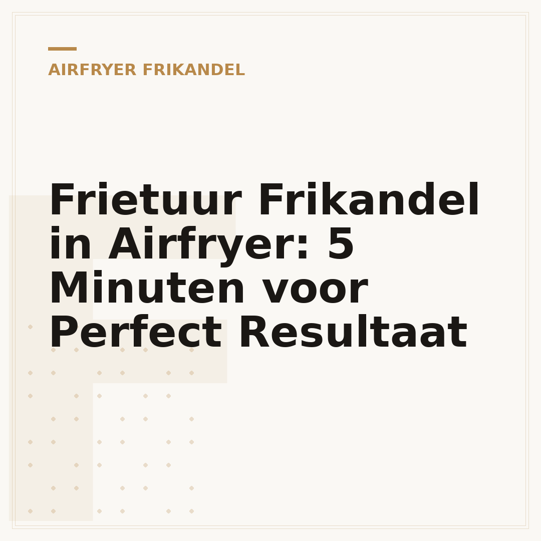 Frietuur Frikandel in Airfryer: 5 Minuten voor Perfect Resultaat