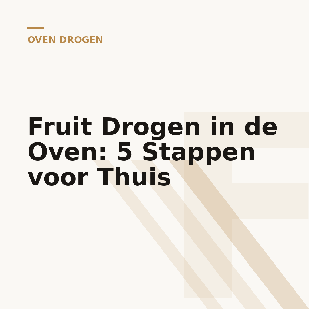 Fruit Drogen in de Oven: 5 Stappen voor Thuis