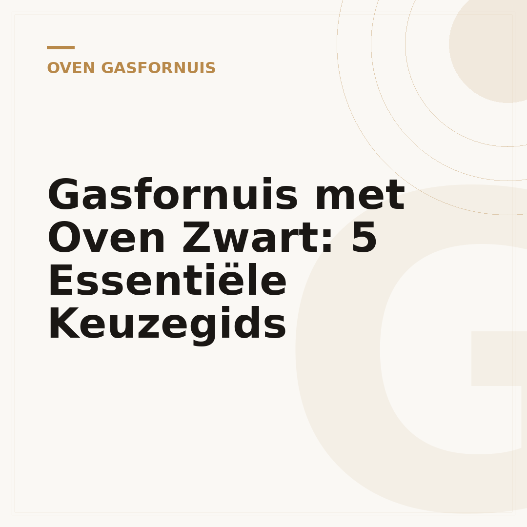 Gasfornuis met Oven Zwart: 5 Essentiële Keuzegids