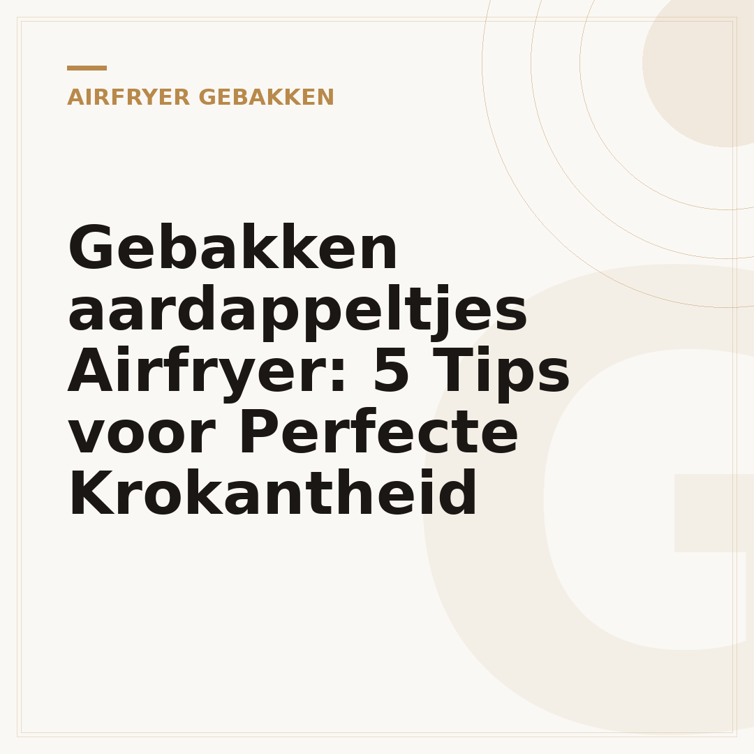 Gebakken aardappeltjes Airfryer: 5 Tips voor Perfecte Krokantheid